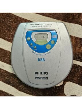 Vintage Philips Magnavox Portable CD Player AZ7681 DBB Bass Boost Tested-Works